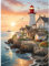 MXJSUA Peinture par Numéros pour Adulte, Jardin au Bord de la Mer DIY Peinture Acrylique pour Adultes Débutants Facile sur Toile 40×60 cm avec peintures et pinceaux (sans Cadre)