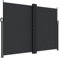 vidaXL Auvent Latéral Rétractable, Brise-Vue de Jardin, Écran de Protection, Écran de Balcon Terrasse Arrière-Cour Extérieur, Noir 180x1000 cm