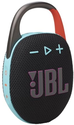 JBL Clip 5 Bluetooth-Lautsprecher mit Karabiner, Schwarz/Orange