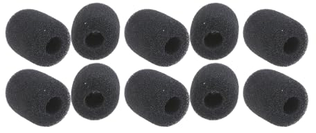 Mikrofon-Windschutzscheibe, 8 mm Durchmesser, Filter-Windschutzscheibe für Headsets, Mikrofon-Schwammabdeckung, Windschutzscheiben-Schutz, Ersatzteil, 10 Stück