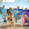 MJARTORIA Personalisiert Strandtuch Microfaser Badetuch Groß mit Namen Herren, BFF Dress-Up Beach Towel Handtuch Stranddecke Schnelltrocknend für Reise Schwimmen Fitness