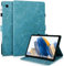 Rostsant Funda para Samsung Galaxy Tab A8 10.5 Pulgadas Funda de Cartera de Cuero con Estampado de Diente de león Cubierta magnética para Samsung Galaxy Tab A8 2022 SM-X200/SM-X205 Azul