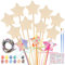 JIANGZHIB 12 Stück Zauberstab Bastelnset, Zauberstab Basteln Kindergeburtstag, DIY Prinzessin Zauberstab Kinder, Zauberstab Kinder Holz Bastel für Feen Geburtstag Deko, Party, Geschenk für Mädchen