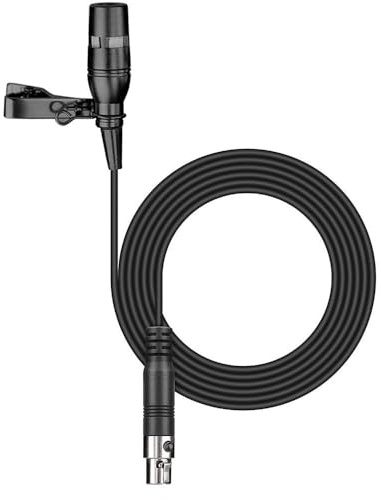 Replacement Lavalier Collar Microphone for Shure PGX1 Bodypack Transmitter, Unidirectional Condenser Tie Clip Microphone, ta4f Mini 4 Pins XIR, Black