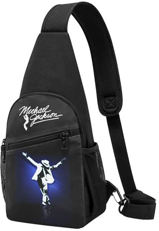 Michael King Jackson Chest Bag Rock Band Chest Pack - Verstellbarer Schultergurt, bequeme Passform, perfekter Begleiter für Musikfestivals und Alltag, G-9, One size