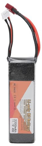 11,1 V 2200mAh 3s Lipo -Akku mit T -Stecker Hochleistungs RC Batterie für Autos, Drohnen, Lastwagen und Hubschrauber