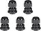 TA-VIGOR 5Pcs PG9 Cable Gland, IP68 Waterproof Adjustable Plastic Nylon Wire Connectors Gland Joints for 4mm-8mm Cables, Locknut Stuffing Glands with Locknut and Washer – Black