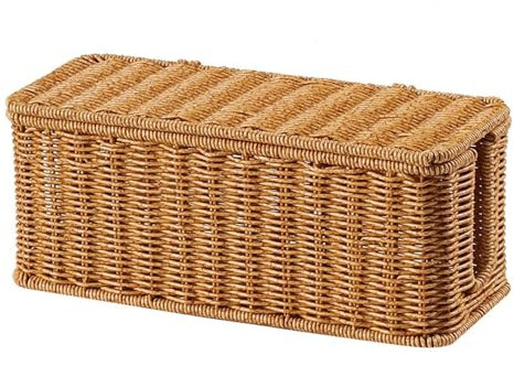 Cord Box Organizer - Power Strip Box, Cable Storage | Stylish Cord Organizer for Under Desk Use, Heatproof Wire Management Box, Hidden Cable Container, Tidy Wire Box for TV Stand and Office Setup