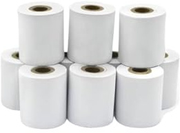 FQkBEX 10Roll White Blank reguläres Druckpapier 57x30mm 57x35mm 57x40mm 57x50mm kompatibel mit ERC-09 Ribbon-Drucker Kompatibel mit Foto-Bild-Quittungs-Memo-Notizen(57-40mm(core 13-19))