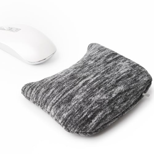 Large Mouse Wrist Rest Bean Bag, Ergonomic Mouse Support Pad Filled Ergo Beads for Computer, Laptop, PC Gaming (Dark Grey)