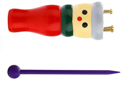 NVOQILIN Strickpuppe aus Holz mit Häkelnadel, französisches Strickpuppen-Set, Strickstarter zum Basteln von Halsketten