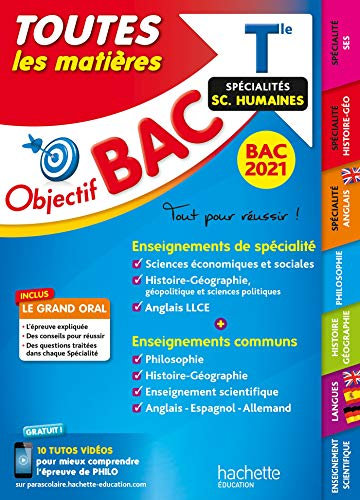 Objectif Bac 2021 Toutes les matières Term Enseignements communs + Spécialités sciences humaines