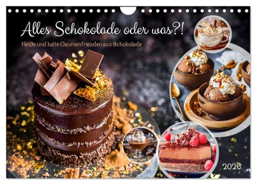 Alles Schokolade oder was?! - Heiße und kalte Gaumenfreuden aus Schokolade (Wandkalender 2026 DIN A4 quer), CALVENDO Monatskalender: Ein Jahr voller ... KI-Köstlichkeiten (CALVENDO Lifestyle)