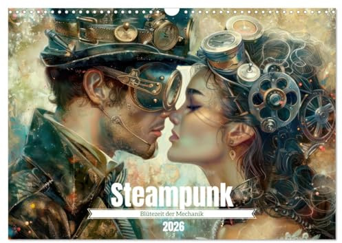 Steampunk - Blütezeit der Mechanik (Wandkalender 2026 DIN A3 quer), CALVENDO Monatskalender: Steampunk mit Elementen der Viktorianischen Ära (CALVENDO Technologie)