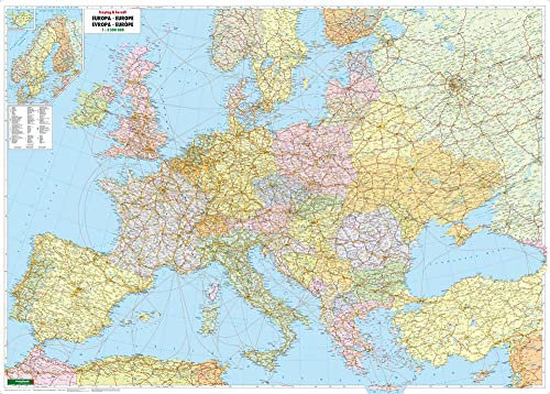 Europa politisch, Poster 1:3,5 Mio., Plano in Rolle (freytag & berndt Poster + Markiertafeln)