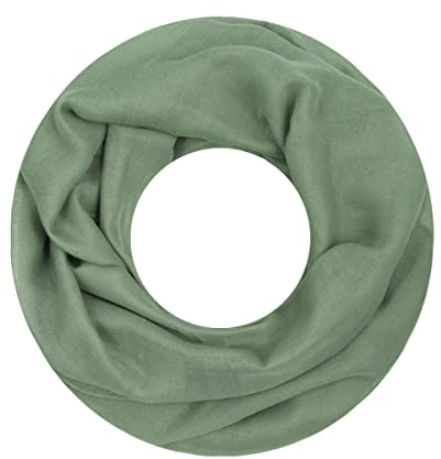 Majea Loop Cary Basic Schal Tuch Damen-schal Schlauchschal Rundschal Halstücher uni unifarben Loopschal einfarbig (880005) (khaki)
