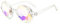 LUOEM Kaleidoskop Brille Regenbogen Gläser Sonnenbrille Party Festivals Dekoration (Transparent Rahmen)