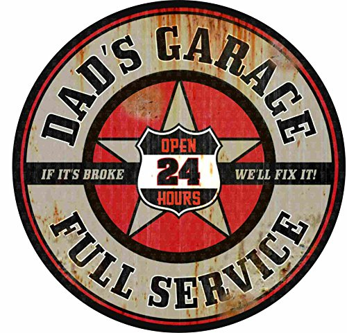 MG034 / Garage Aufkleber ca. D=8cm Oil Oldtimer Old School V8 USA Retro Sticker Rost Look Rat Rod Hotrod Dad