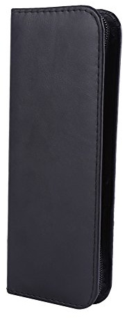FILFEEL Borsa Per Forbici Parrucchiere Professionale In Pelle Nera Con Cerniera, Borsa Porta Attrezzi Barbiere