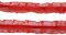YYCRAFT Elastische Spitzenborte, 2,5 cm breit, doppelte Rüschen, Organza-Bordüre für DIY Stirnband, Kleidung Nähen Verzierung, 9 m (rot)