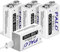 CITYORK Piles 9V Rechargeables, 9V 650mAh Batterie Li-ION Rechargeables avec Cable USB pour Microphone, détecteurs de fumée, Talkie-walkie, Lot de 4 Piles