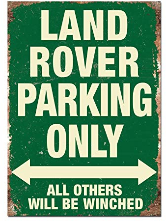 Chinly Lorenzo Land Rover Parking Only Vintage Metal Vintage Metal Metal Sign Wall Iron Painting Plaque Poster Warning Sign Cafe Bar Pub Beer Club Decoration