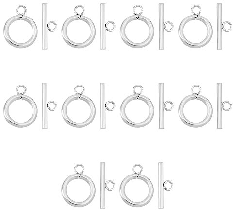 UNICRAFTALE 20 Sets 304 Edelstahl Kippverschlüsse Metall Schmuck Verschlüsse Ring Kippverschlüsse Endverschlüsse Armband Ketten Verschlüsse Für DIY Halskette Armband Schmuckherstellung