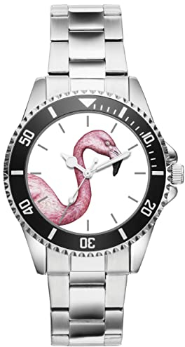 KIESENBERG Herrenuhr Flamingo Fan Armbanduhr Geschenk Analog Quartz Metallband Uhr 21205