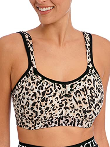 Freya Damen Octane Underwire High Impact Bra Sport-BH, Undurchsichtige, Pure Leopard, 85G