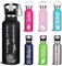 Personalisierte individuelle Wasserflasche mit Strohhalm individuelle isolierte Wasserflaschen mit NamensSymbol gravierte Flasche für Kinder Frauen Schule Fitnessstudio (Edelstahl 350 ml 7 Farben)