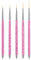 Sularpek Pinceau Nail Art Ongles, 5 Pièces Brosse de Détails d'Ongles, 7/9/11/14/21mm Pinceau Ongle Gel Nail Art, Pinceaux Nail Art Professionnel pour DIY Nails Art Paillettes Gel Dessiner (Rose)