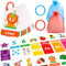 HOWAF 66 STK Schultüte Füllung Lernkarten Kinder, Buchstaben Lernen Farben Zahlen Tieren Alphabet Deutsch Lernen für Kinder Lesen Lernen Vorschule Schulanfang Geschenke Einschulung Zuckertüte Füllung