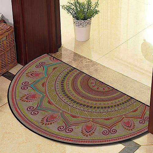 Guest Ruyunlai Tappeto Porta Zerbino Zerbini Per Ingresso Arredamento Casa Mezzaluna Per Esterno Interno Tappeti Grandi Dimensioni bordo rosa 50x80cm