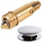 Grifo de repuesto para juego de desagüe, 1 pieza, de latón, 54 mm de largo, apto para la mayoría de juegos de desagüe, tornillo de reparación con muelle resistente