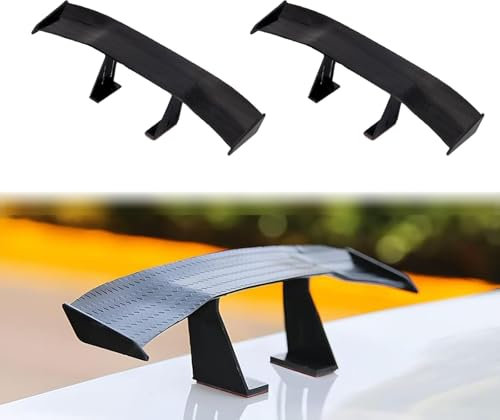 2 Stück Mini Spoiler, Spoiler, Heckspoiler, Mini Spoiler Auto Zum Kleben, Auto Heckflügel, Auto Mini Schwanz Spoiler Flügel, Mini Heckspoiler 17.5cm(Schwarz)