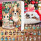 Weihnachtsankunftskalender 2024, flacher Anhänger Acryl, 24-Tage-Countdown-Kalender, Weihnachts-Countdown-Set 2024, Frohe Weihnachten, Christbaumschmuck Wasser Frosch (Khaki, 26x18cm)