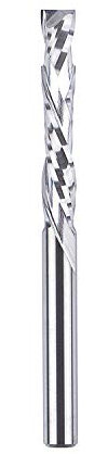 SpeTool 4 mm Shank Spiral Router Bit, Up & Down Cut Compression, 25 mm Cutting Length, 50 mm Total Length, Solid Carbide CNC Router Bit for Wood Carving