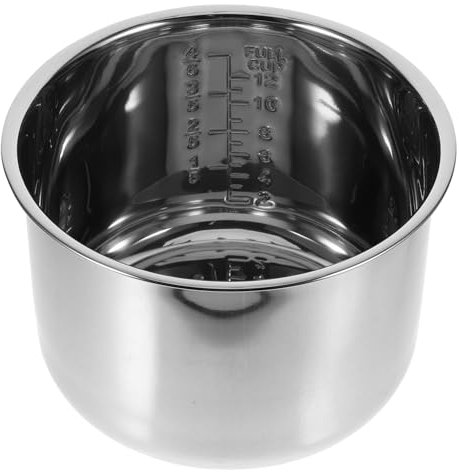 JECOMPRIS Repuesto De Olla Interior De Acero Inoxidable De 6 L Para Olla Arrocera: Revestimiento Antiadherente Universal Con Marcas De Medición Para Cocinas Eléctricas Accesorios Para
