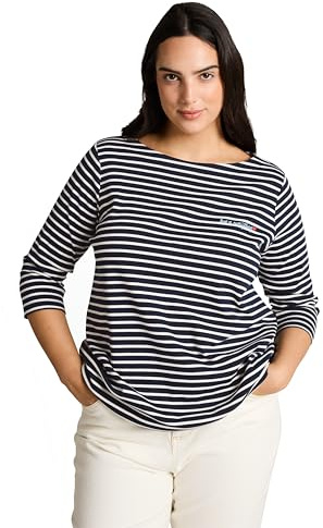 TOM TAILOR Damen Plussize T-Shirt mit U-Boot-Ausschnitt