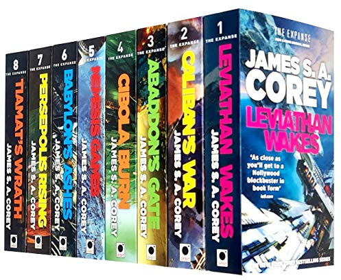 James S A Corey Expanse Series 8 Books Collection Set (Leviathan Wakes, Caliban's War, Abaddon's Gate, Cibola Burn, Nemesis Games, Babylon's Ashes, Persepolis Rising, Tiamats Wrath)