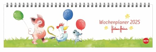 Helme Heine: Wochenquerplaner 2025: Praktischer Tischquerkalender mit Spiralbindung. Liebevoll illustrierter Tisch-Kalender von Helme Heine mit den drei Freunden (Helme Heine Kalender Heye)