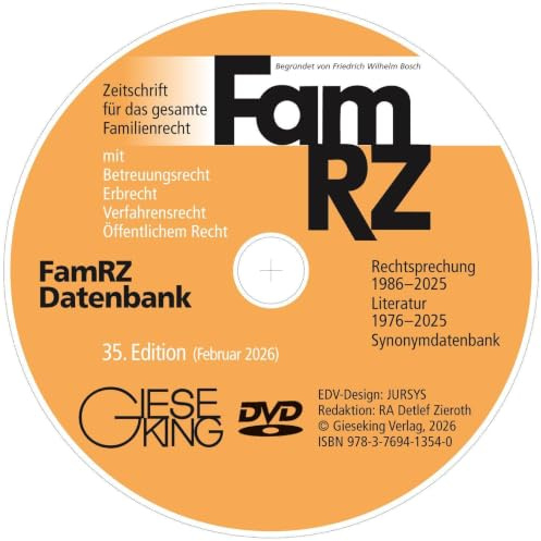 FamRZ Datenbank: Rechtsprechung 1986-2025, Literatur 1976-2025, Synonymdatenbank