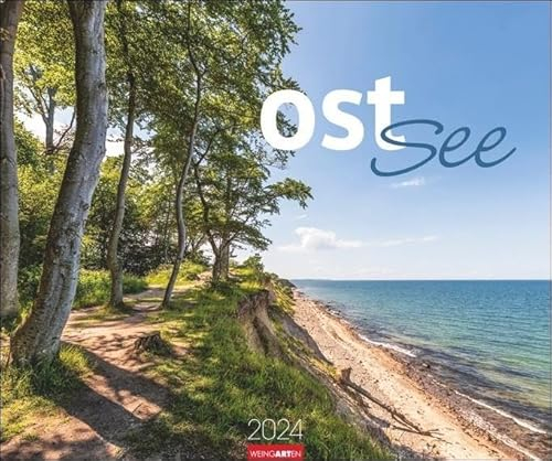 Ostsee Kalender 2024. Reise-Kalender mit 12 atemberaubenden Fotografien deutscher Ostsee-Landschaften. Großer Wand-Kalender 2024. 55x46 cm. Querformat.