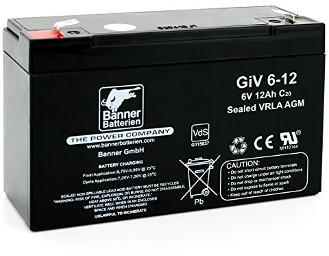 Banner Batterie Stand by Bull 6 Volt 12Ah Typ GiV 06-12 Akku Notstrombatterie Brandmeldeanlage Alarmanlage