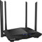 Tenda AC10U - AC1200 Router Gigabit Inalámbrico de Doble Banda, 2.4 GHz a 300 Mbps y 5 GHz a 867 Mbps, 4 * 6dBi Antenas Externas, USB 2.0, Modo WISP, Clon MAC, Tecnología MU-MIMO, Beamforming+, Negro