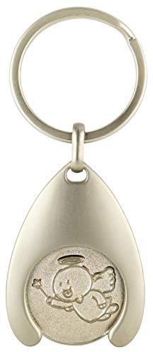 EnerChrom Schutzengel Schlüsselanhänger Magic Paul - 1 Stück, 7cm - Silber - Wünsch Dir was Glücksbringer als Chip Engel