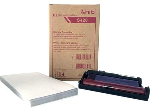 HiTi S420 Papier und Farbband für 50 4x6 Drucke 87.P3410.03BV für Drucker S420
