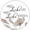 Schokoladenseite 48 x Aufkleber Blumensamen - Wer Liebe sät - 40 mm, Design Cotton 19060540, Sticker geeignet für Hochzeit Gastgeschenk Taufe Kommunion Geburtstag Feste Geschenke