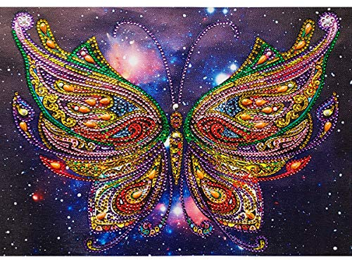 MXJSUA Diamond Painting Speziell Geformtes, Schmetterling Diamond Painting Erwachsene, Diamant Painting Bilder, DIY 5D Diamond Painting Set für Wand Dekor 30x30cm