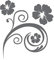 kleb-Drauf® | 1 Blumenranke | Silber - glänzend | Wandtattoo Wandaufkleber Wandsticker Aufkleber Sticker | Wohnzimmer Schlafzimmer Kinderzimmer Küche Bad | Deko Wände Glas Fenster Tür Fliese